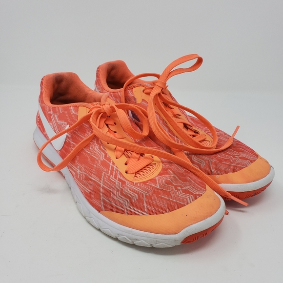 Nike Womans Size 7 Orange White Running Shoe FLAW Read Description - Picture 10 of 16